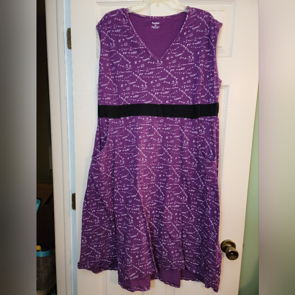 Svaha 4X purple equations dress
